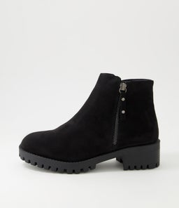 IHOLA IL BLACK BLACK SOLE MICROSUEDE