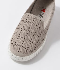 UPPIE IL LT GREY MICROSUEDE