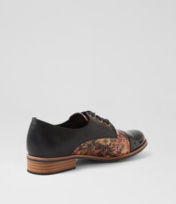HANNIE IL BLACK CAFE FLORAL PATENT PU SMOOTH