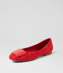 SHAKINE IL RED TWEED FABRIC