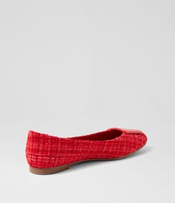 SHAKINE IL RED TWEED FABRIC