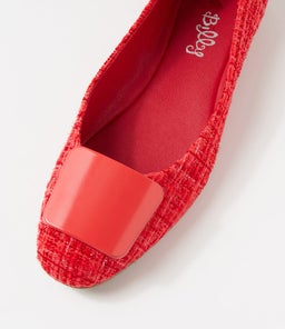 SHAKINE IL RED TWEED FABRIC