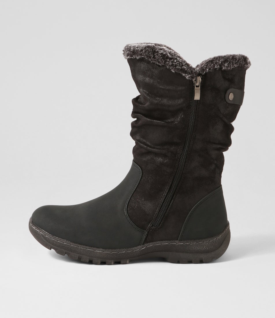 Dorela Black Multi Calf Boots Dorela Black Multi Calf Boots