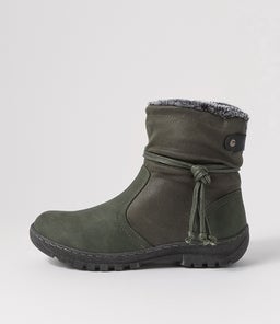 Duzzel Olive Multi Ankle Boots Duzzel Olive Multi Ankle Boots