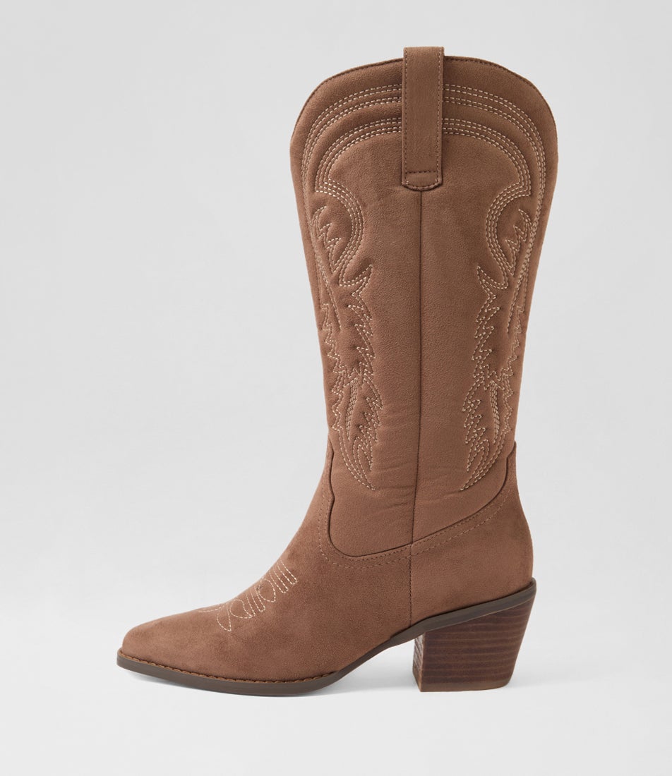 Yodel Choc Microsuede Calf Boots