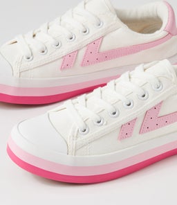 EOXIE IL WHITE PINK SOLE CANVAS