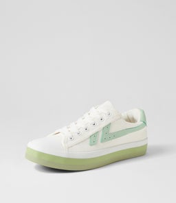 EOXIE IL WHITE GREEN SOLE CANVAS
