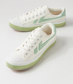 EOXIE IL WHITE GREEN SOLE CANVAS
