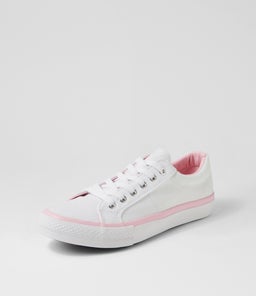 JAIHA IL WHITE WHITE&PINK SOLE CANVAS