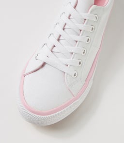 JAIHA IL WHITE WHITE&PINK SOLE CANVAS