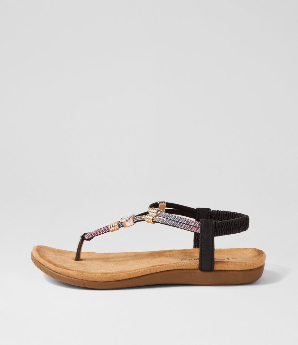 Fessa Black Multi Sandals