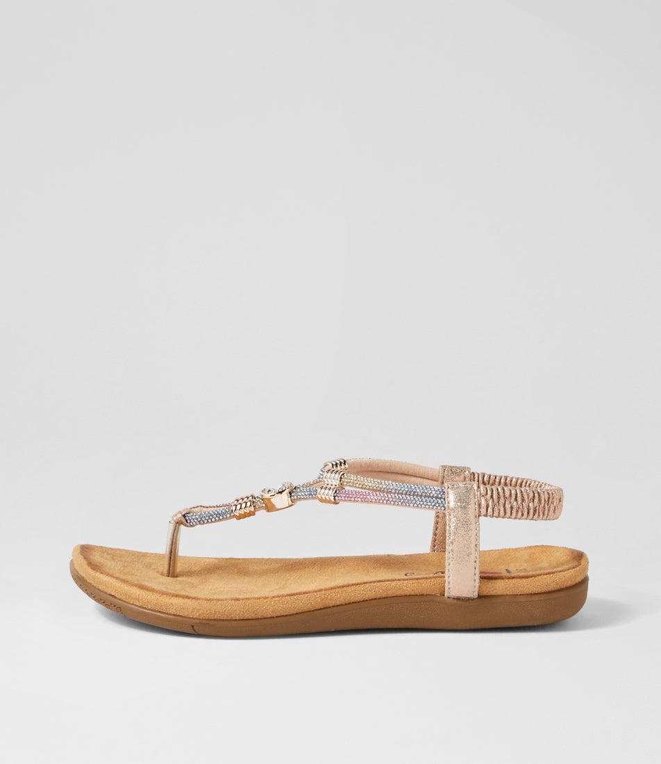 Fessa Rose Gold Multi Sandals