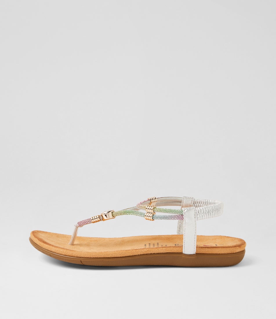 Fessa Silver Multi Sandals