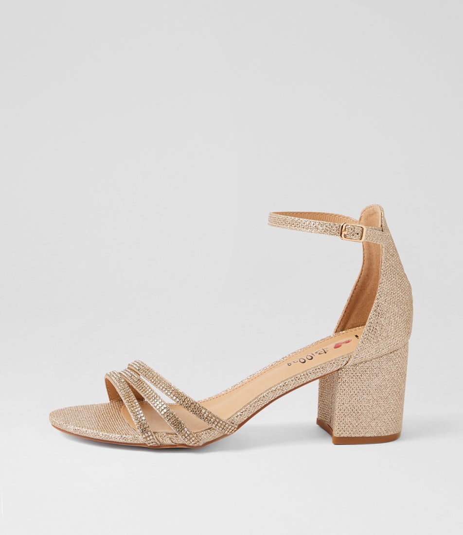 Jalim Champagne Glitter Sandals