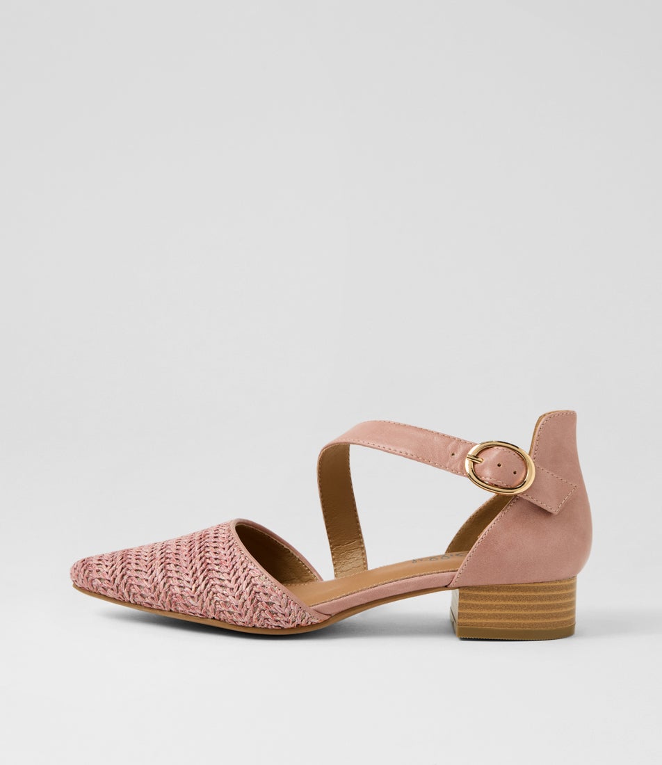 Julich Rose Synthetic Raffia Heels Julich Rose Synthetic Raffia Heels