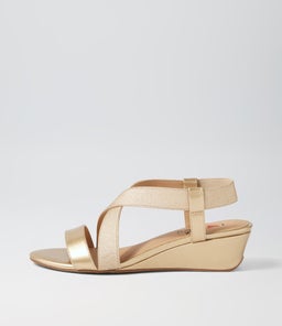 BAGGI IL PALE GOLD ELASTIC PATENT PU