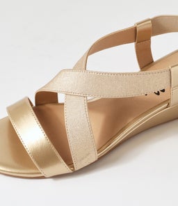 BAGGI IL PALE GOLD ELASTIC PATENT PU