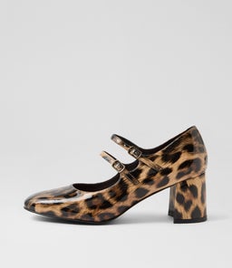 Eiko Leopard Patent Pu Mary Jane Heels Eiko Leopard Patent Pu Mary Jane Heels