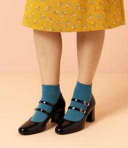 Eiko Black Patent Pu Heels Eiko Black Patent Pu Heels