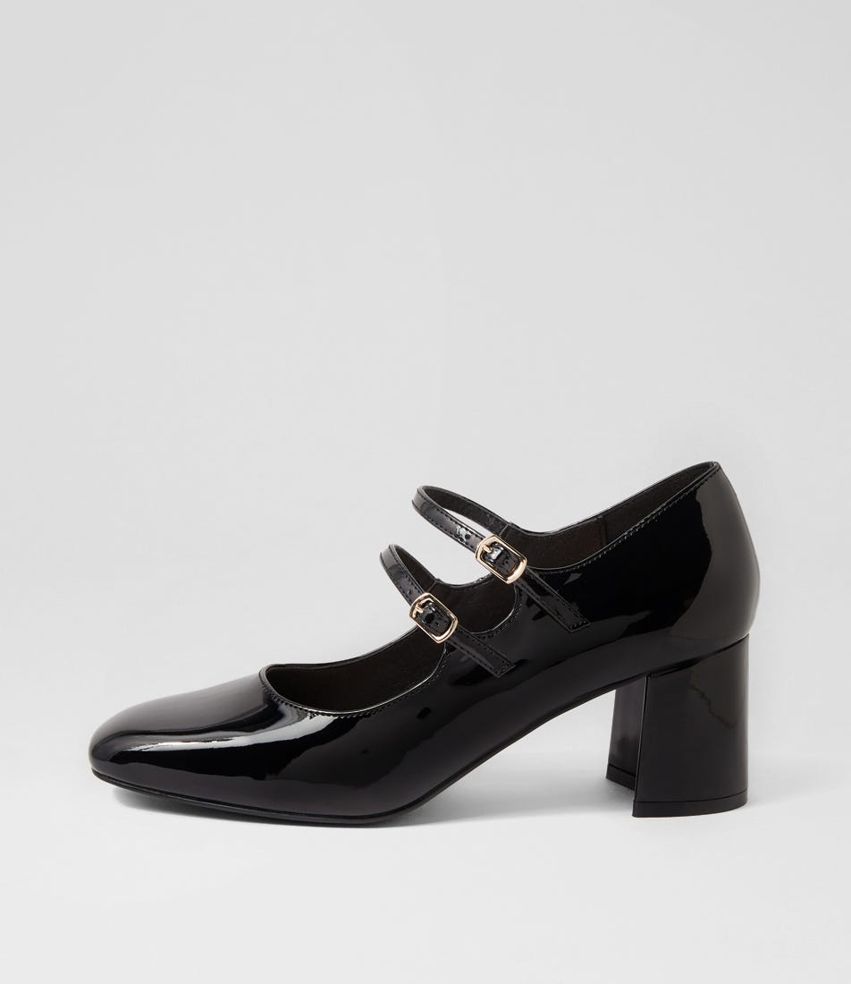 Eiko Black Patent Pu Heels Eiko Black Patent Pu Heels