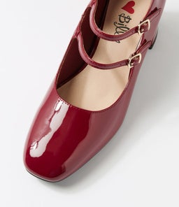 EIKO IL DK RED PATENT PU