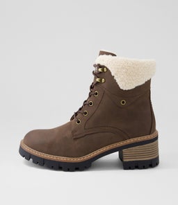 Gaspish Choc Nubuck Pu Ankle Boots Gaspish Choc Nubuck Pu Ankle Boots