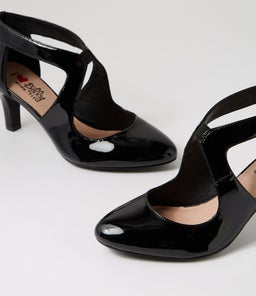 ICHIKO W IL BLACK PATENT PU