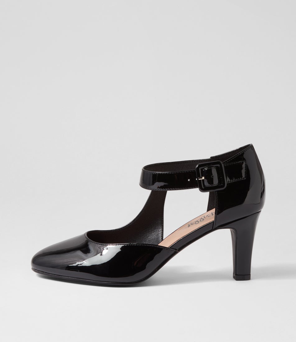 Inori W Black Patent Pu Heels Inori W Black Patent Pu Heels