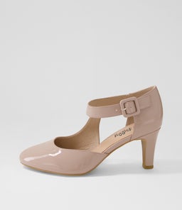 Inori W Taupe Patent Pu Heels Inori W Taupe Patent Pu Heels