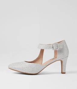 Inori W Silver Glitter Heels Inori W Silver Glitter Heels