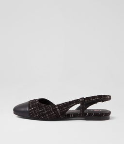 SHALO IL BLACK BLACK TWEED SMOOTH FABRIC