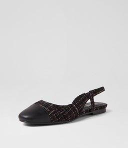 SHALO IL BLACK BLACK TWEED SMOOTH FABRIC