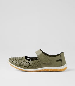 Silviee Olive Flat Shoes Silviee Olive Flat Shoes