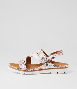 LEILAS IL WHITE&BROWN FLORAL SMOOTH