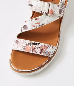LEILAS IL WHITE&BROWN FLORAL SMOOTH
