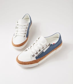 TOLLISH IL WHITE DK BLUE SMOOTH FABRIC