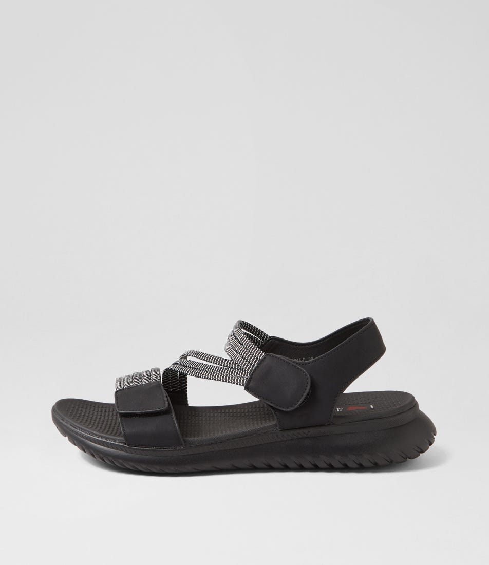 Edwyna Black Elastic Sandals Edwyna Black Elastic Sandals
