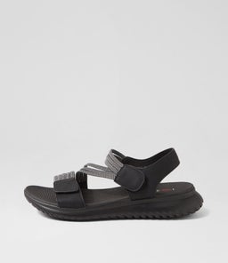 Edwyna Black Elastic Sandals Edwyna Black Elastic Sandals