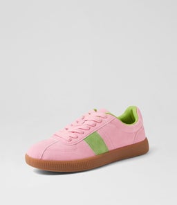 SALTINE IL PINK GREEN MICROSUEDE