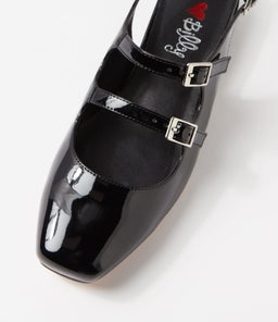 BOGOTA IL BLACK PATENT PU
