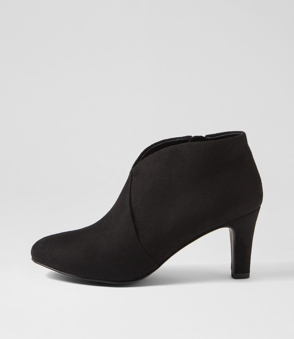 Ishee W Black Microsuede Ankle Boots Ishee W Black Microsuede Ankle Boots