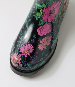 BIANNI IL BLACK FLORAL GUMBOOT