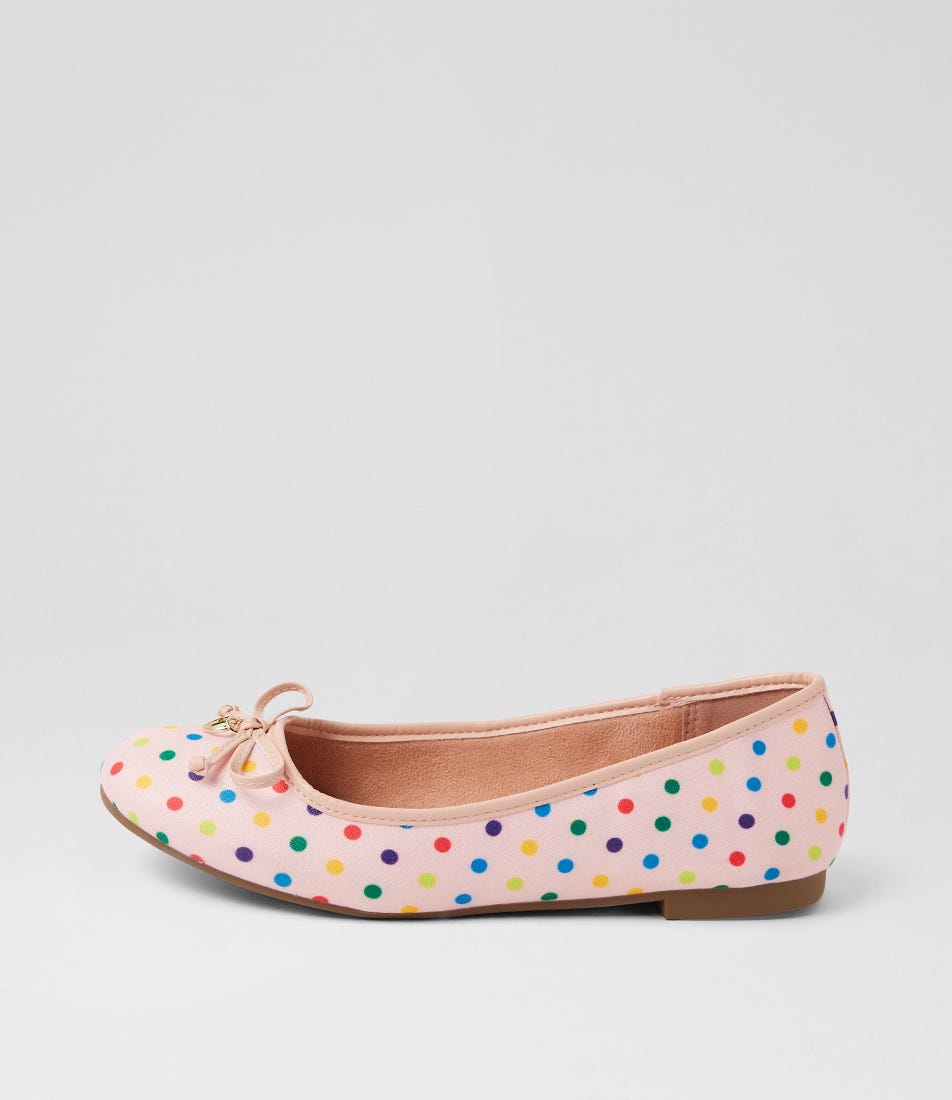 Dreamie Blush Spot Fabric Flat Shoes