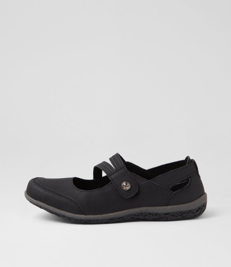 Sultor Black Flat Shoes
