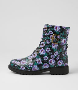 VAKKA IL BLACK&PURPLE FLORAL SMOOTH