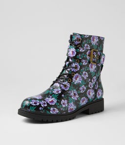 VAKKA IL BLACK&PURPLE FLORAL SMOOTH