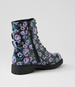 VAKKA IL BLACK&PURPLE FLORAL SMOOTH