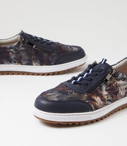GLAMPIE IL NAVY MULTI MICROSUEDE