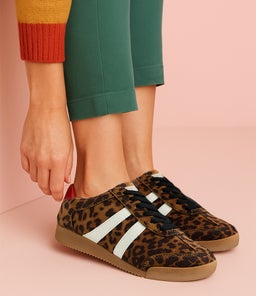 Evaporate Leopard White Microsuede Sneakers Evaporate Leopard White Microsuede Sneakers