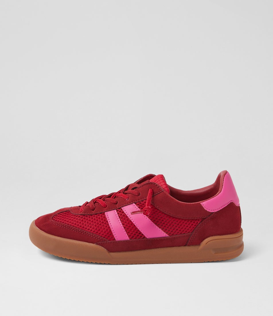 Prognosis Red Pink Microsuede Sneakers Prognosis Red Pink Microsuede Sneakers